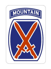12" MILITARY 10TH MOUNTAIN STICKER DECAL USA MADE