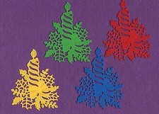 CHRISTMAS CANDLE die cuts scrapbook cards