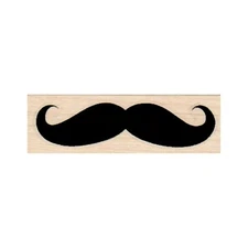 NEW Handlebar Mustache RUBBER STAMP, Victorian Man Stamp, Mustache Stamp