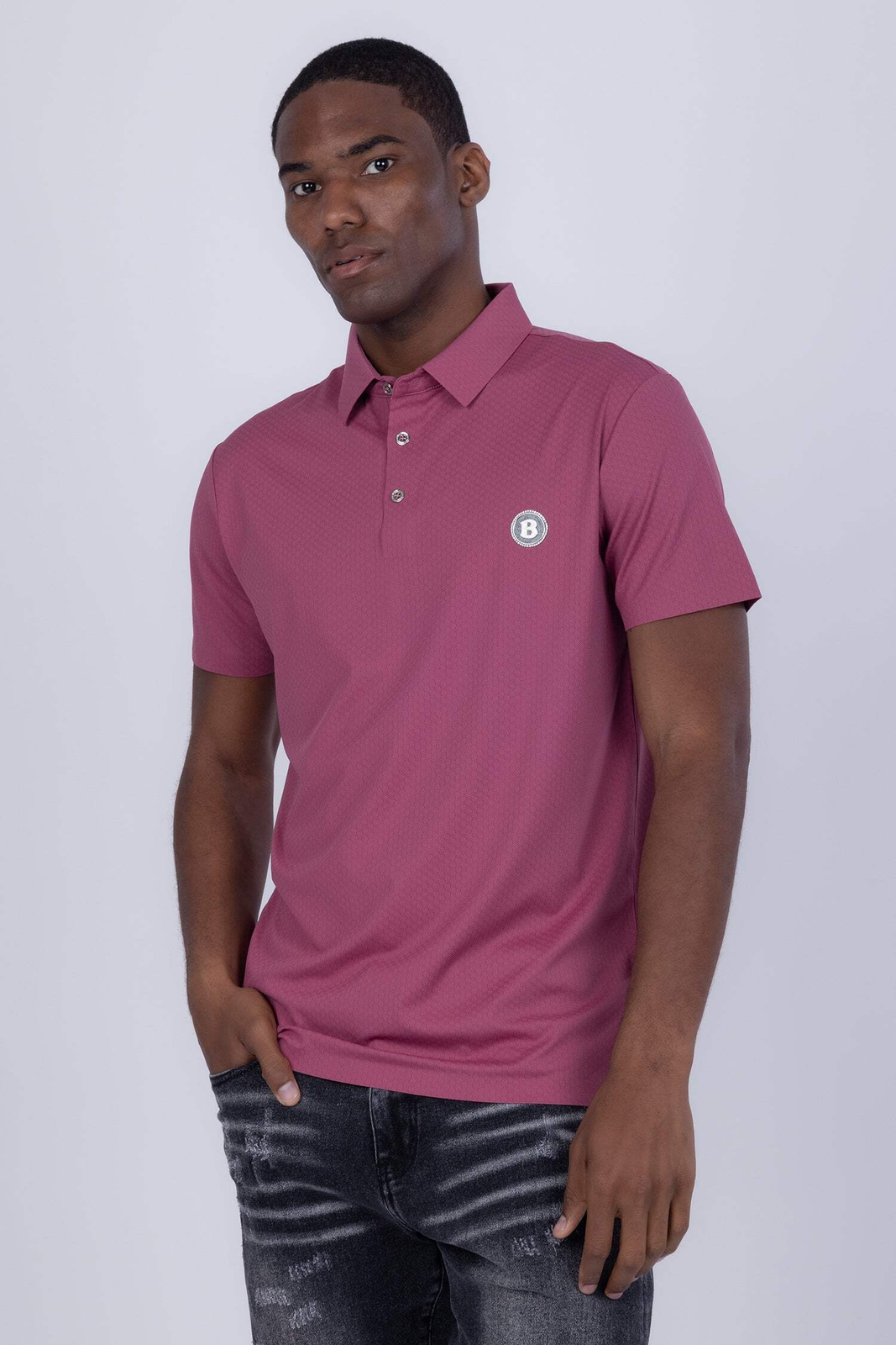 Barabas Men's Premium Stretch Polo Shirt - Slim Fit & Textured image 8