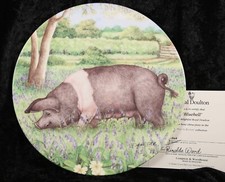 Royal Doulton Bluebells by Debbie Cook Pigs in Bloom collection 1997 with cert