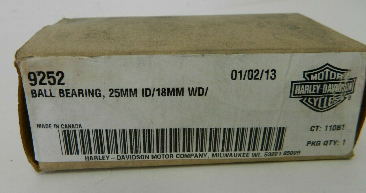 Genuine Harley Davidson Wheel Bearing 25mm ID/18MM WD 9252 eBay