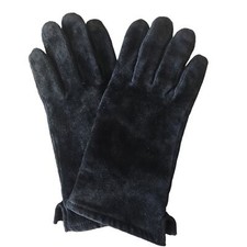 Totes Gloves Womens Small Black Suede Gloves