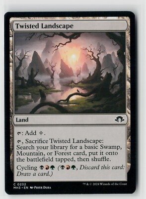 MTG Modern Horizons 3 Twisted Landscape x4 NM Common