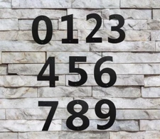 12 inch 0 to 9 Large Numbers Black Metal Iron Home House Street Business Address