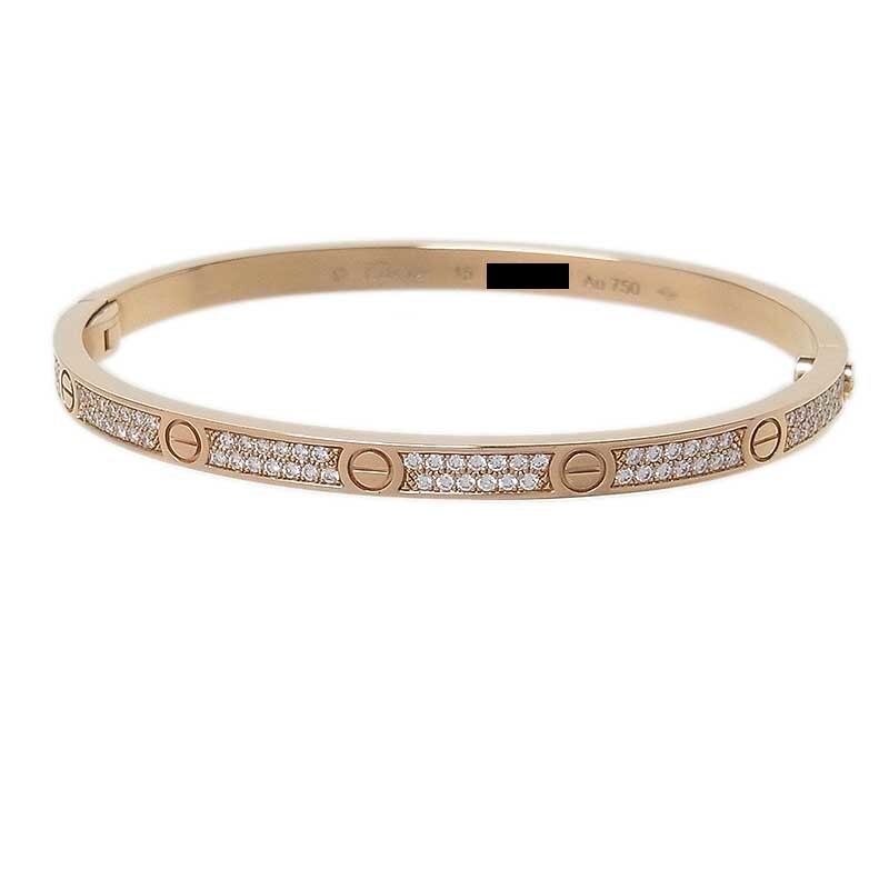 Cartier Love Bracelet Small Model Pave Setting K18PG Cartier Love Bracelet Small Model Pave Setting K18PG