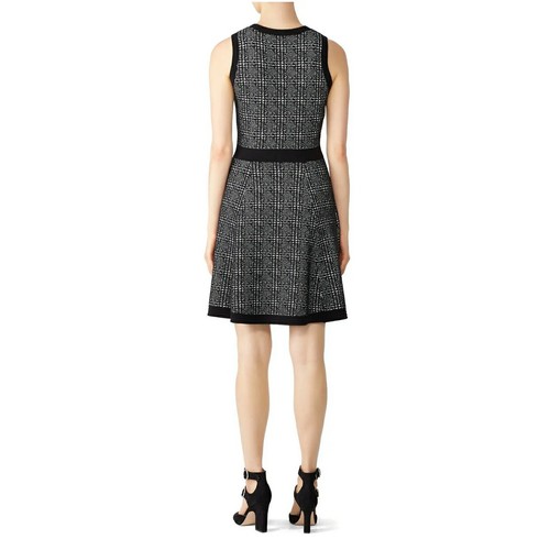 Kate Spade Out West Sleeveless Mod Plaid Sweater Dress Black/White Size X Small - Picture 2 of 11