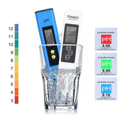 PH TDS EC Messgerät Wassertest Meter Digital Tester Leitwertmessgerät 0-9999PPM