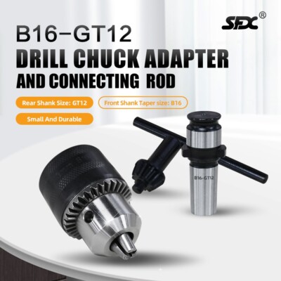 SFX US Stock GT12 Drill Chuck Adapter and Connecting Rod Fits M16R Tapping