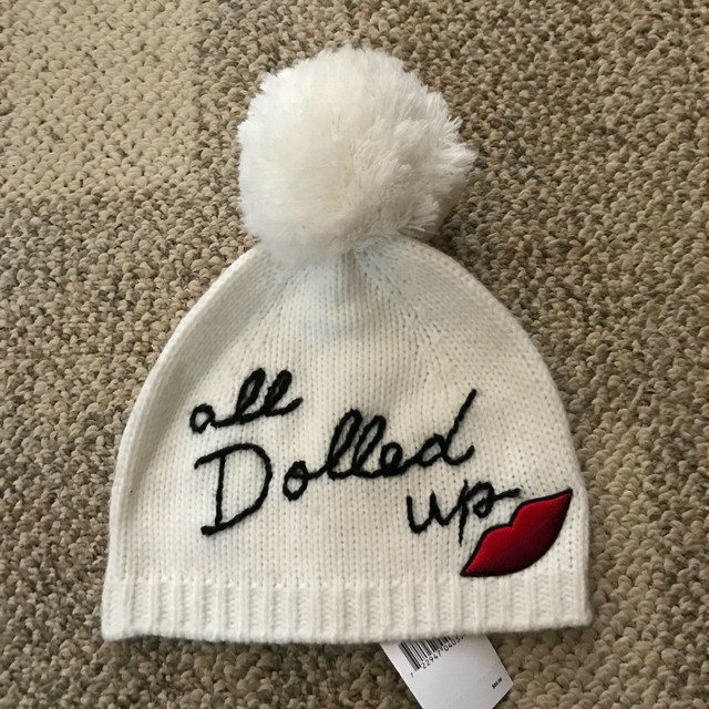 White Cream Beanie Hat 