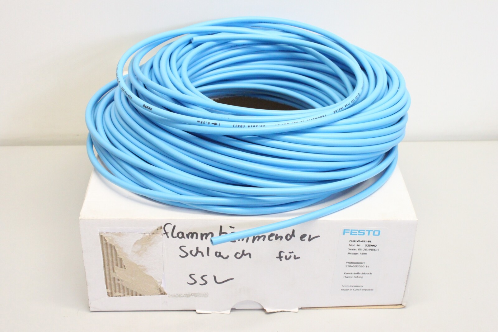 Festo PUN-V0-6X1-BL Pneumatic Hose 525442 Original Packaging