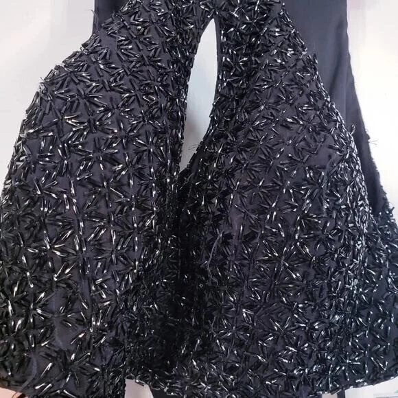 Vestido Largo Negro 12 Grandes ALYCE París Corto Brillo Cuentas Baile de graduación Boda 2 Piezas NUEVO Foto 3 de 4