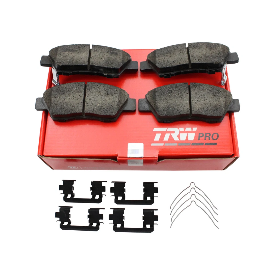 Juego de pastillas de freno delanteras de cerámica TRW Pro con herrajes para Honda CR-Z Fit 1,5 L L4 Foto 4 de 4