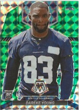 2022 Panini Mosaic Dareke Young Green Prizm SP RC Seattle Seahawks