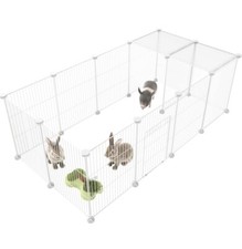 HOMIDEC Pet Playpen Small Animals Cage DIY Wire Fence with Door for Small Animal