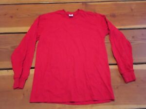 bright red long sleeve shirt