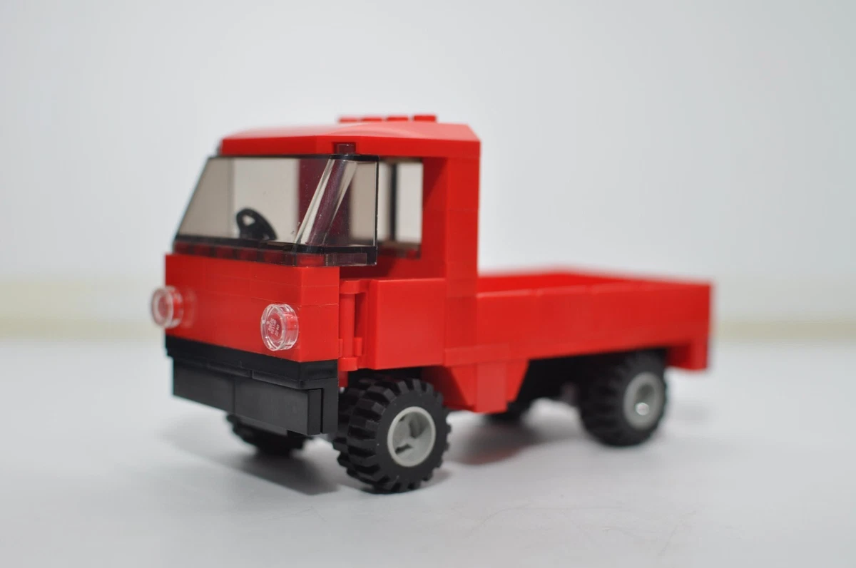 Custom Red Honda Acty Mini Truck Model compatible and Built with LEGO Bricks