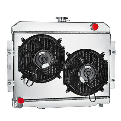 3ROW Radiator+Shroud Fan For 1972~86 Jeep CJ5 CJ6 CJ7 Scrambler 3.8L-5.0L CC583