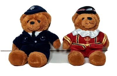 Harrods Plush Teddy Bears Policeman / Beefeater  Great Cond.