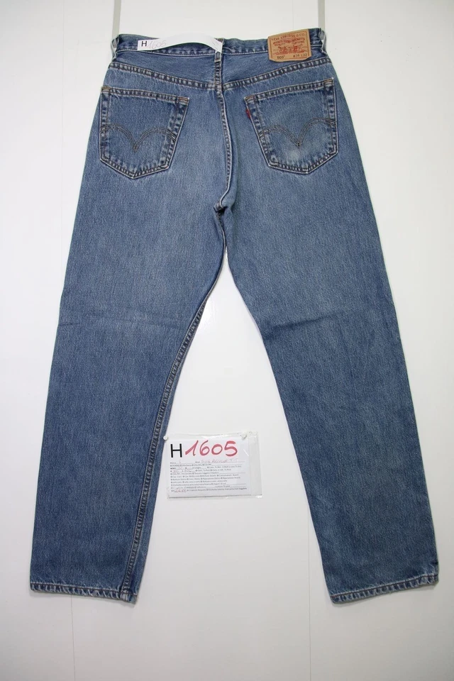 Levi's 505 Regular Fit (Cod.H1605) Talla 48 W34 L32 Jeans Usado Boyfriend - Imagen 2 de 3