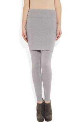 $595 DONNA KARAN collection label stretchy Medium GRAY cashmere