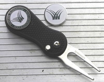 PAWLEYS PLANTATION SC Golf Club  2-SIDED LOGO Ball Marker Switchblade Divot Tool