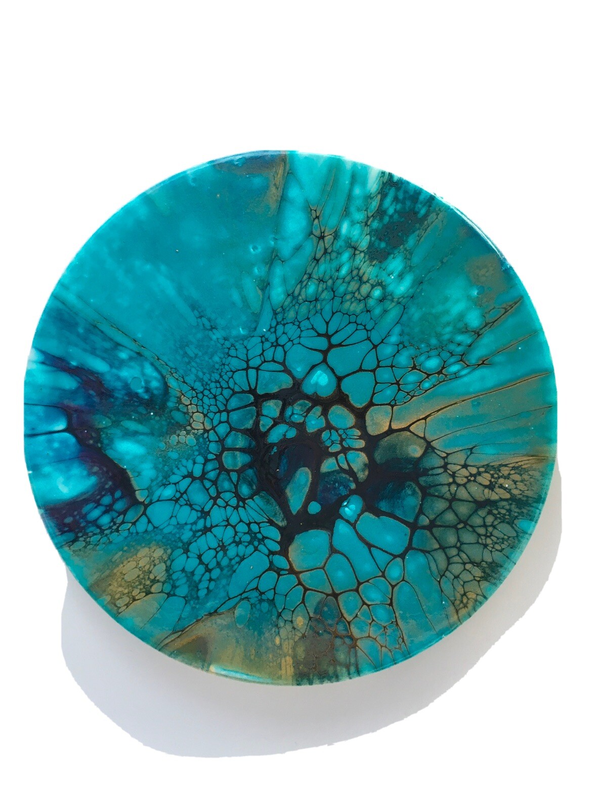 Sous verres en céramique artisanat d'art faits main de 10cm pour table élégante