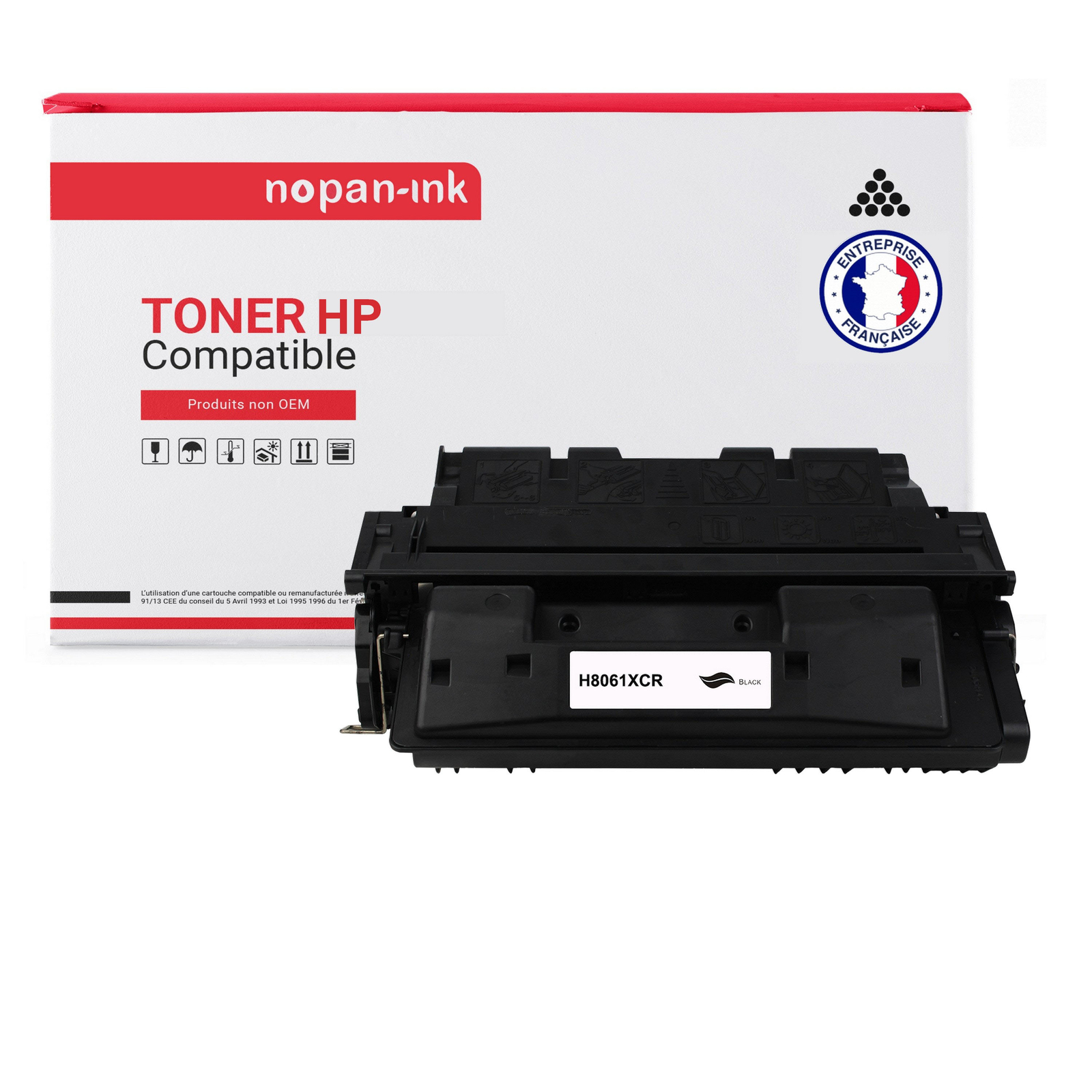 Toner C8061X Noir compatible HP pour impression laser de documents