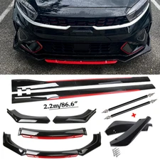 For Kia Forte Sedan/Hatchback Front Bumper Lip Spoiler Splitter Body Side Skirt