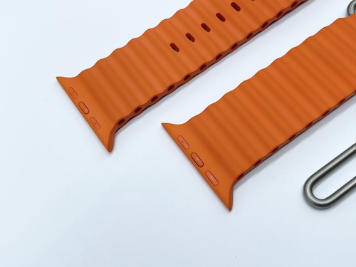 Véritable Apple Watch Ultra Bracelet BRACELET ORANGE OCÉAN 49mm 46mm 45mm 44mm - Photo 6 sur 13