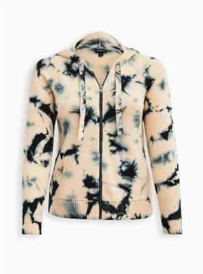 Veste Zip-up Torrid – Noire, Doublée Polaire, Motif Crânes – Taille 1 (plus Size)