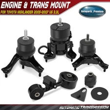 5x Engine Motor & Torque Strut & Auto. Transmission Mount for Toyota Highlander