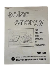 NASA 1974 March Fact Sheet Solar Energy Heating Cooling Buildings Aeronautics