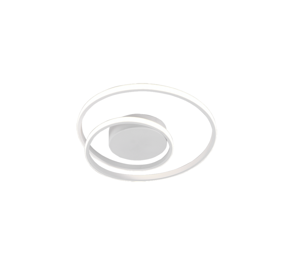 Plafoniera Led Interno 22W Moderna Spirale Bianca 40 cm Zibal GD Trio
