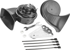 Universal Car Horn Upgrade Kit, 12V High/Low Dual Tone Snail Horn, Loud Waterpro