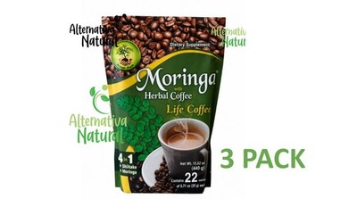 3 PACK!!! Moringa - Cafe de Vida - Herbal Coffee -