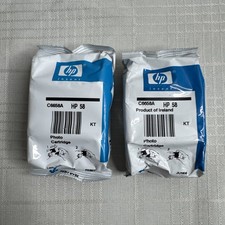 Genuine HP 58 C6658A Photo Ink Cartridges LOT OF 2 OEM SEALED OLD STOCK READ