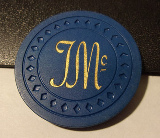 GOLDEN NUGGET (TMc) CASINO (1940's) $25 gaming casino poker chip Las Vegas NV