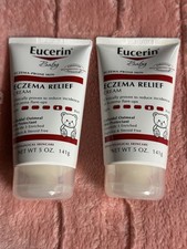 LOT OF 2  Eucerin Baby Eczema Relief Moisturizing Body Cream  5 oz Tubes NEW
