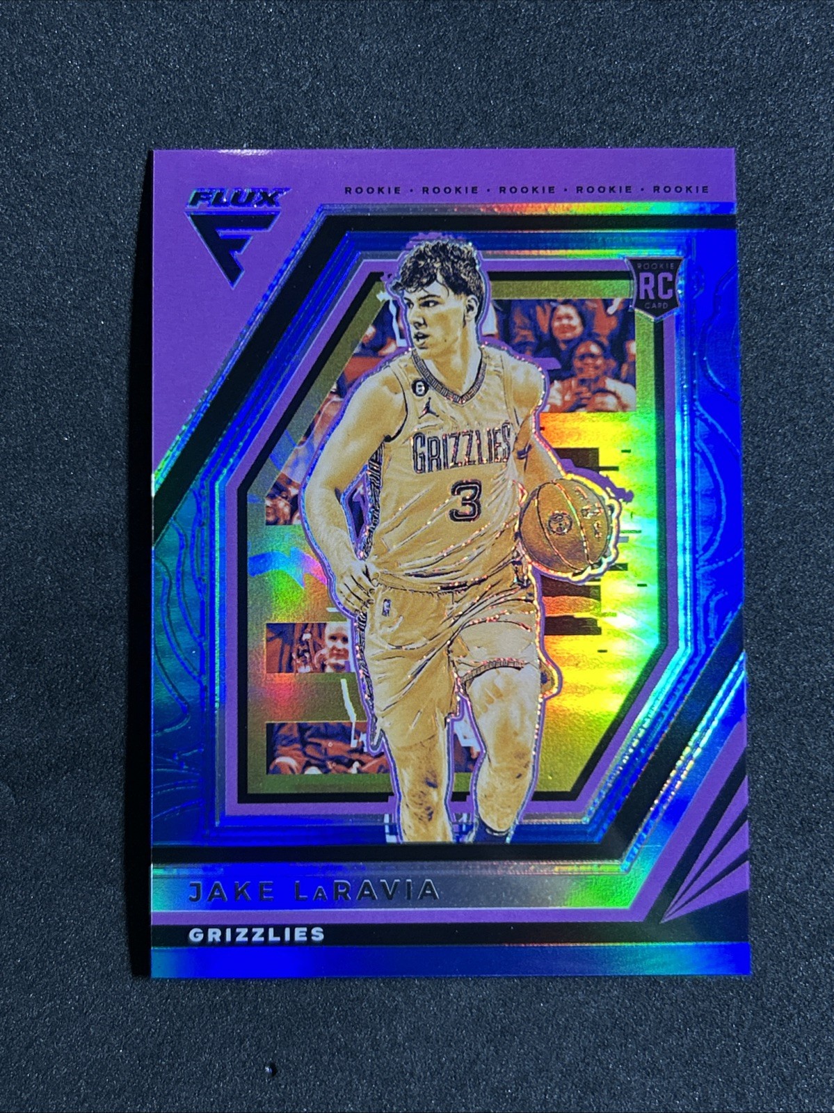 2022-23 Panini Flux Rookies Blue Prizm /99 Jake LaRavia #242 Rookie RC