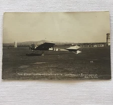 Chas Weidner The Start H Latham Antoinette Monoplane San Francisco CA 1911 RPPC