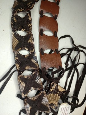 Worthwhile Worth Style Snakeskin Reversible Suede Tide Belt NWT $248.