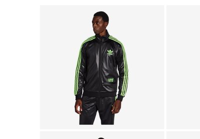 　originals　CHILE62 ADIDAS ORIGINALS CHILE 62 OG TRACKTOP BLACK/GREEN BNWT SIZE M RARE