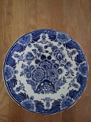 Delft Blauw   Handbemalter Wandteller Holland, Blumenmotiv, handpainted