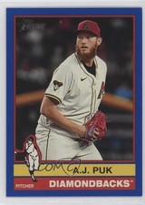 2025 Topps Heritage High Number SP Dark Blue Border AJ Puk #490 1a7j