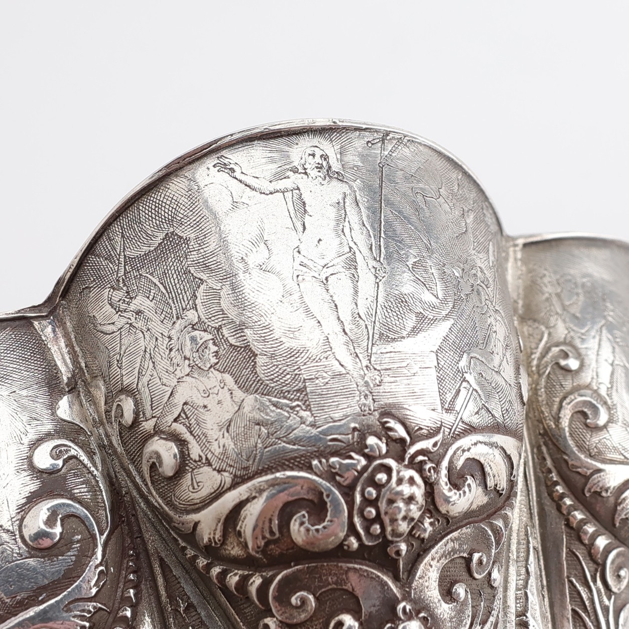 19th Century Antique German 800 Silver Chalice 13.86ozt GORGEOUS