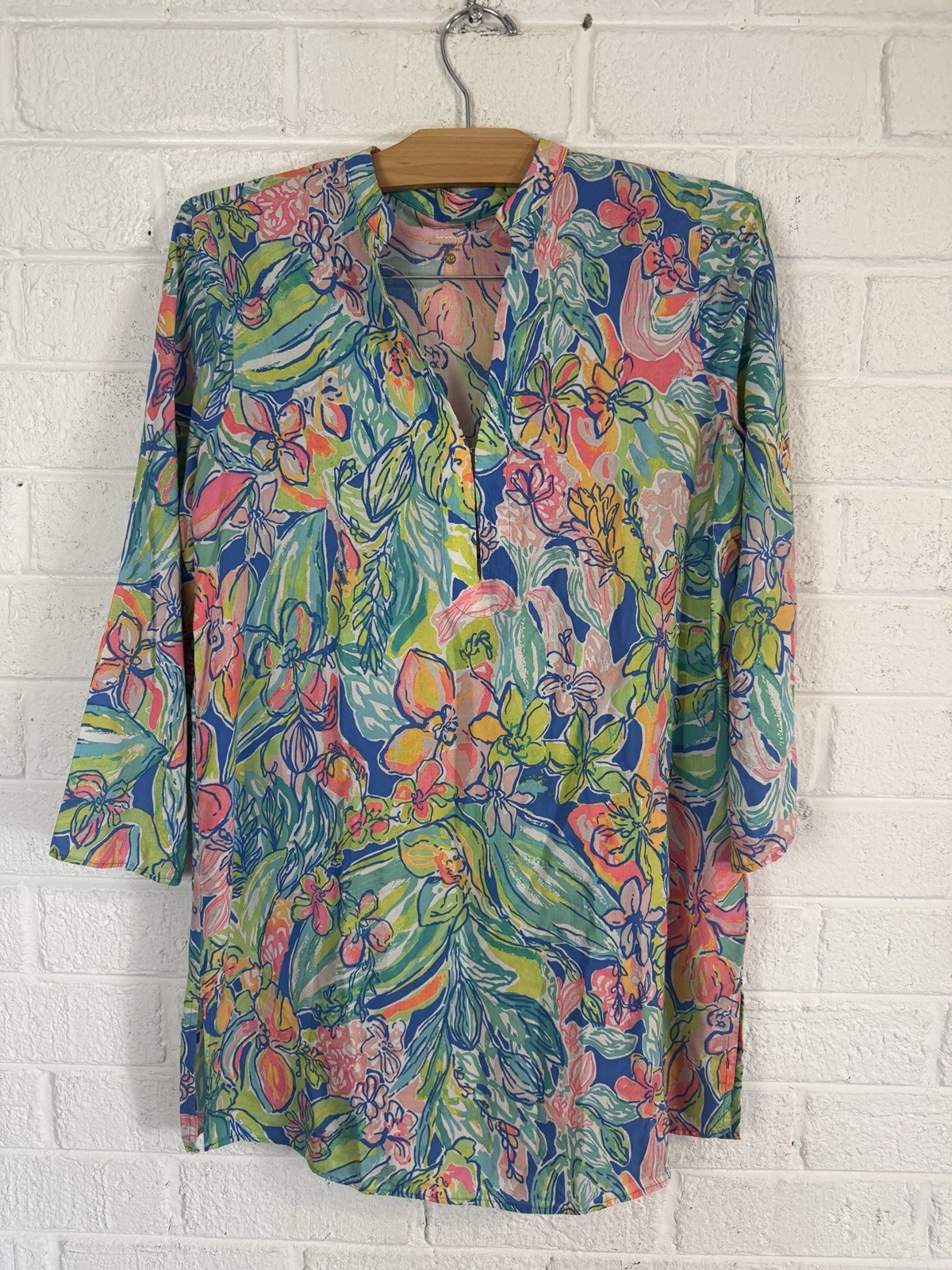 Lilly Pulitzer Esme Swim Cover Up Bennet Blue Surf Gypsea Women's Size XS