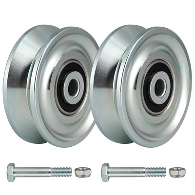 3 V-Groove Sliding Gate Wheel, Double Bearings, 2000 Lbs Load Capacity, 2 Sets
