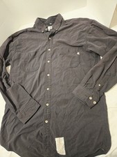Tyndale FR Flame Resistant Made USA Sz L Shirt Button Up Blue Workwear Carpenter