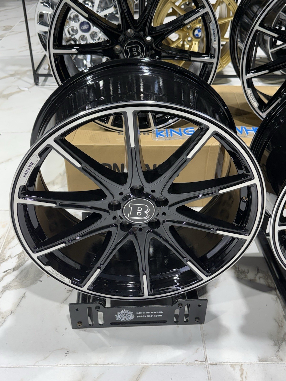  4PCS 20x8.5/9.5 Staggered Set Fits Brabus 5x112 ET35/35 CB66.6 Black MF